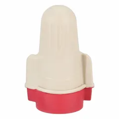 These 3M wide-range wire connectors are designed for splicing and terminating electrical wires in junction boxes, lighting fixtures, and control panels. They accommodate wire combinations from (2) 18 AWG to (5) 12 AWG, with a voltage rating of 600 V. The connectors are color-coded red/tan and supplied in a pack of 100.