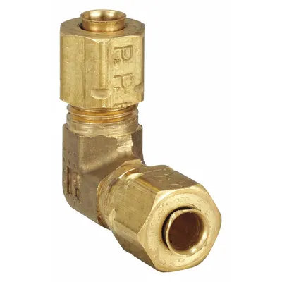 PARKER Self-Aligning Brass Compression Fitting Elbow - Self-Aligning Brass Compression Fittings