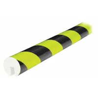 Edge Guard: Polyurethane Foam, Round Shape, 39 in Overall Lg, 0.6 in Overall Thick, Black/Yellow (MPN 60-6712-4)