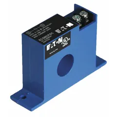 Surface-mounted relay for monitoring undercurrent conditions in electrical circuits. Features a fixed trip point of 1 A, LED status indicator, and switch adjustment. Rated for 150 A continuous current with screw terminal connections. Suitable for load loss detection and equipment protection in industrial automation applications.