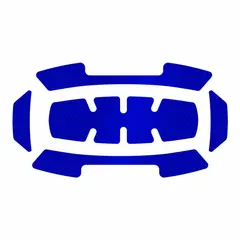 This blue reflective hard hat label is made from diamond-grade retroreflective polypropylene material. It is 4 inches wide and designed to be affixed to hard hats for enhanced visibility in low-light conditions. Suitable for use in construction, industrial, and warehouse environments to improve worker safety.