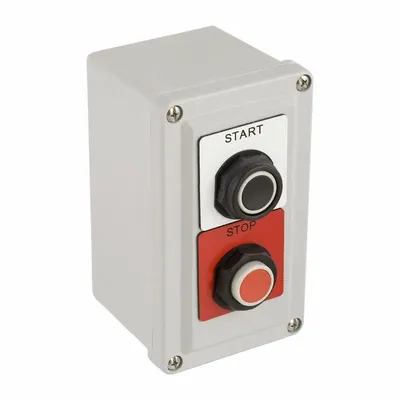 SCHNEIDER Control Station: (2) Push Buttons, 0 Pilot Lights, 1NO/2NC, Start/Stop - Push-Button Control Stations