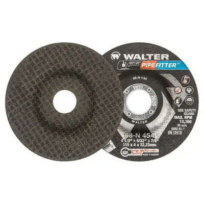 WALTER SURFACE TECHNOLOGIES Depressed Center Grinding Wheel: Type 27, 4 1/2 in x 7/8 in - Contaminant-Free Grinding Wheels for Stainless Steel