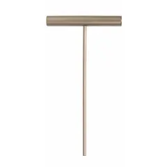 Non-sparking hex key with a 3/32 in tip size, SAE sizing, and short length. Made of beryllium copper with an unfinished finish and a T-handle design. Suitable for use in environments where spark prevention is required.