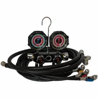 BLACKMAX Refrigerant Manifold Set: 4 Valves, 3 Hoses, Series Blackmax, 3 1/8 in Gauge (MPN MV4A4P5AZ)