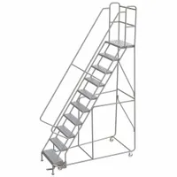 BALLYMORE Rolling Ladder: 8.3 ft Platform Ht, Assembled, Aluminum, Manual Lock, Perforated (MPN WLAR110246)