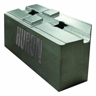 HURON Lathe Jaw: Pointed, Tongue and Groove, Aluminum, For 10 in Chuck - Pointed Tongue-and-Groove Lathe Jaws