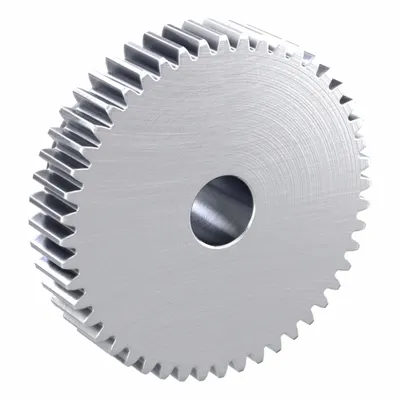 KHK GEARS Spur Gear: Module m 1, 48 Teeth, 10 mm Bore Dia, Stainless Steel, 20° Pressure Angle - Metric Spur Gears with Standard Hub