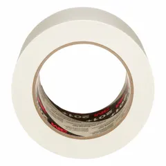 This general purpose masking tape features a crepe paper backing with a rubber adhesive, suitable for indoor use on glass surfaces. It provides clean paint lines and temporary holding during painting, labeling, or light bundling. The tape measures 2 13/16 inches wide by 60 yards long with a thickness of 4.4 mil.