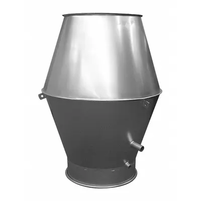 NORDFAB Jet Cap: Stainless Steel, For 14 in Duct Dia, 14 in Inlet Dia, 20 ga Material Thick - Jet Caps