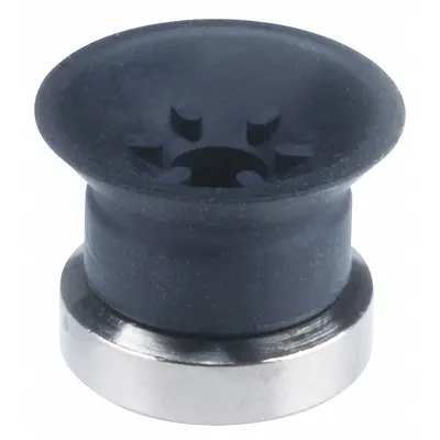 SMC Vacuum Pad: Flat with Ribs, w/o Adapter, 13 mm Pad Dia, NBR, Black, 50A - Flat Type with Ribs Automotive & Industrial Vacuum Pads