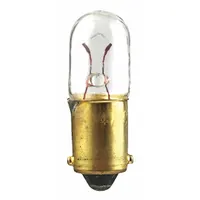 This miniature bayonet base lamp features a T3-1/4 tubular bulb with a BA9s single-contact base. It operates at 14V and produces white light. Commonly used for indicator, instrument panel, and signal lighting in control panels and machinery