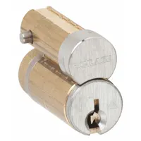 This SCHLAGE full size interchangeable core cylinder (FSIC) is designed for use in cylindrical locksets. It features 6 pins and is supplied uncombinated with a chrome finish. The core allows quick rekeying by swapping cores without replacing the entire lock, suitable for commercial facilities requiring flexible access control