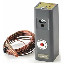 Limit control for HVACR systems, used to monitor temperature or pressure and interrupt the circuit when safe limits are exceeded. Commonly applied in furnaces, air handlers, and commercial HVAC units to prevent equipment damage.