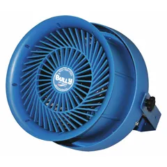 Non-oscillating fan head with a 10-inch blade diameter, powered by a 1/8 hp, single-phase, 115V AC motor. Single-speed operation delivers focused, high-velocity airflow for spot cooling, ventilation, and exhaust in industrial settings such as factories, warehouses, and workshops.