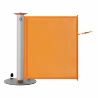 Single Mobile Stand: 40 in Post Ht, 11 1/2 ft Belt Lg, Orange, 1 No. of Posts, No Pattern (MPN ZPS-SB-O)