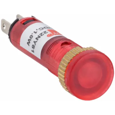 Dayton Flush Panel Light: 5/16 in Panel Mounting Hole Dia, LED - LED Indicator Pilot Lights