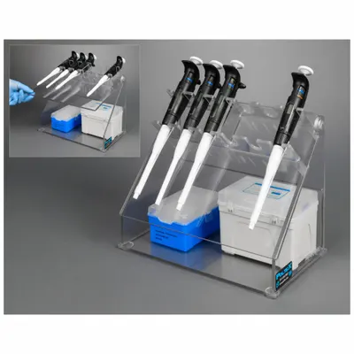 POLTEX Pipette Rack: 12 in Overall Wd, 9 3/4 in Overall Ht, 7 3/8 in Overall Lg - Pipette Holders