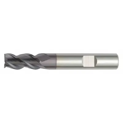 WIDIA HANITA Square End Mill: Carbide, TiAlN Coated, 3 Flute, 8 mm Mill Dia, 9 mm LOC - Carbide Square End Mills for Stainless Steel & Super Alloys