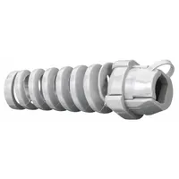 Snap In Cord Connector with Strain Relief: Straight, Nylon, 3/4 in dia Hole, Snap In (MPN HS1004GPK25)