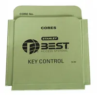 BEST Key Authorization Card: Paper, Holds Specific Core Markings (MPN G20)