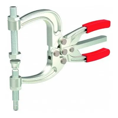 DE-STA-CO Toggle Clamp: Two-Way Trigger, 2 Spindles, Steel - Squeeze-Action Plier Toggle Clamps
