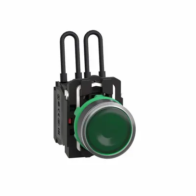 SCHNEIDER Pilot Light: 22 mm Panel Mounting Size, Green, LED - LED Pilot-Lights