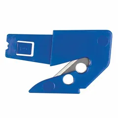 Replacement single cutter head with blade for utility knives. Overall length 3-1/2 inches, 1 cutting side. Pack of 3. Suitable for cutting common materials in packaging, construction, and general industrial tasks.