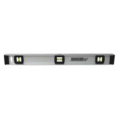 JOHNSON LEVEL I-Beam Level: Level & Plumb, I-Beam, 24 in Overall Lg, Top & Side Read - Standard I-Beam Levels