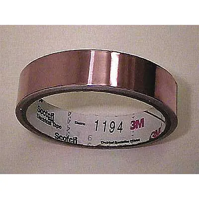 3M 1194 Conductive Electrical Tape, 3/4 in x 36 yd, 2.6 mil, 600 V, Brown - Conducting Electrical Tape with Non-Conductive Adhesive