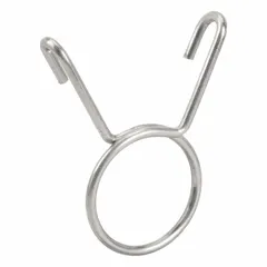 Hose clamp for securing water or drain hoses in commercial ice machines. Designed to prevent leaks and maintain proper flow. Suitable for use in foodservice and hospitality environments.