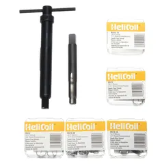 This thread repair kit is designed for restoring damaged M14-1.25 fine threads in metal components. It includes 18-8 stainless steel helical inserts and a special STI tap, all right-hand thread, metric. Suitable for use in machining and industrial maintenance applications.