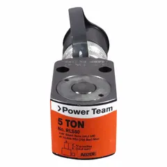Single-acting hydraulic ram with 5 ton nominal capacity and 1 in nominal stroke length. Suitable for lifting, pressing, and positioning tasks in maintenance and repair operations where a compact hydraulic force source is required.