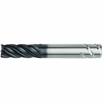 WIDIA HANITA: Carbide, AlTiN Coated, 5 Flute, 5/8" Mill Dia, 1-5/8" LOC - Fast-Cutting Carbide Corner-Radius End Mills for Stainless Steel & Super Alloys