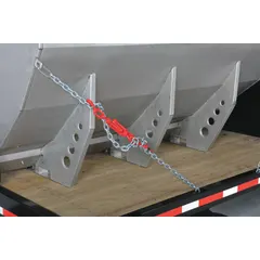 This steel chain kit with a silver finish is designed for use with hopper spreaders. It is compatible with SNOWEX models 11780, 11790, 11800, and 11810. The kit serves as a blade edge component for spreading operations.