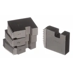 This pipe die is constructed from aluminum and steel, designed for cutting 2-inch NPT right-hand threads on pipe. It is intended for use with manual and handheld power threaders, commonly employed in plumbing, piping, and maintenance tasks requiring on-site threading.
