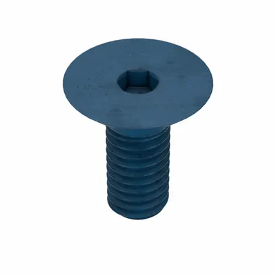 METRIC BLUE Flat Head Socket Cap Screw M4x0.70 x 10 mm - Flat Head Socket Cap Screws