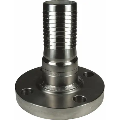 DIXON VALVE & COUPLING Barbed Hose Fitting: For 6 in Hose I.D., Hose Barb x Flange - 316 Stainless Steel Multipurpose (Air, Water, Chemical) Rigid Barbed Hose Fittings