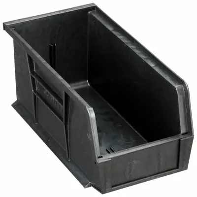 QUANTUM STORAGE SYSTEMS Conductive Bin: 5 1/2 in x 10 7/8 in x 5 in, Black - ESD Static-Control Plastic Bins