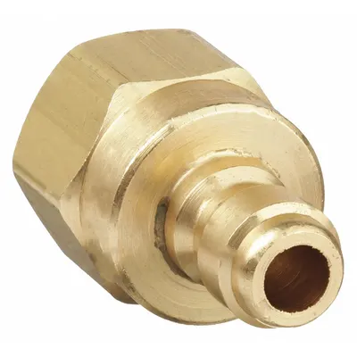 PARKER Hydraulic Quick Connect Hose Coupling: 1/8 in, Brass, 11.36 lpm Max. Flow Rate - ST Series Hydraulic Quick-Connect Coupling Plugs