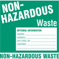 BRADY DOT Handling Label: Optional Information, 6 in x 6 in, 6 in Label Wd, 6 in Label Ht, 100 PK (MPN 60447)