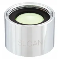 SLOAN Outlet: 0.5 gpm Flow Rate, Laminar Flow Outlet, Metal, Chrome Finish, Female (MPN ETF-1021-A)