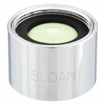 SLOAN Outlet: 0.5 gpm Flow Rate, Laminar Flow Outlet, Metal, Chrome Finish - Faucet Aerators & Outlets