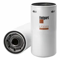 Spin-on oil filter with 1 1/2"-12 UNF-2B thread size and 10 7/8 in overall height. Used for removing contaminants from engine oil in heavy-duty vehicles