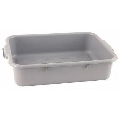CRESTWARE Bus Tub: Gray, 7 in Overall Ht, 16 in Overall Wd, 22 1/2 in Overall Lg - Bus Tubs