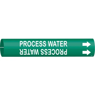 BRADY Process Water Snap-On Pipe Marker 4113-C - Process Water Snap-On Pipe Markers