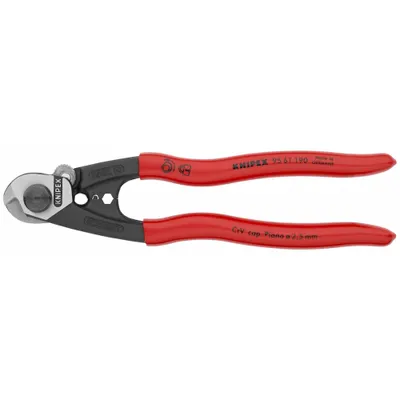 KNIPEX Wire Rope Cutter: Plastic Handle, Shear - Electrical & Data Cable Cutters