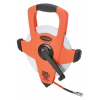 KESON Long Tape Measure: Assisted, OTRS10300H, SAE/Engineers Scale, 300 ft, 1/100 ft, Plastic, Auto
