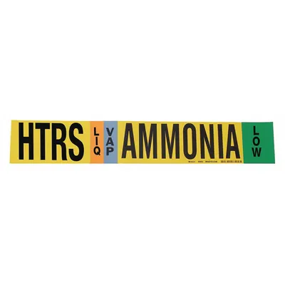 BRADY Ammonia Adhesive Pipe Marker HTRS - Ammonia Adhesive Pipe Markers