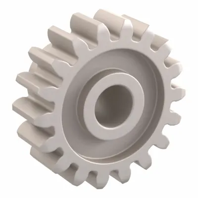 KHK GEARS Spur Gear: Module m 1, 18 Teeth, 5 mm Bore Dia, Duracon, 20° Pressure Angle - Metric Spur Gears with Standard Hub